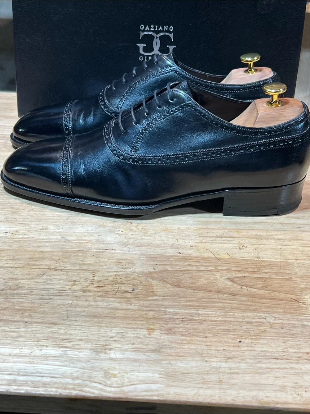 Gaziano & Girling “Warwick” Men’s Balmoral Cap Toe Oxfords US Sz 10E Inc’s Box